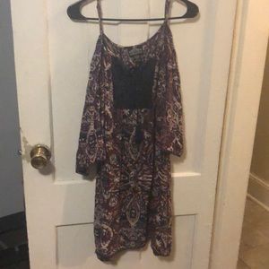Cute spring floral navy dress
